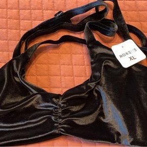 Fused Hawaii K top. Black velvet. Size xl